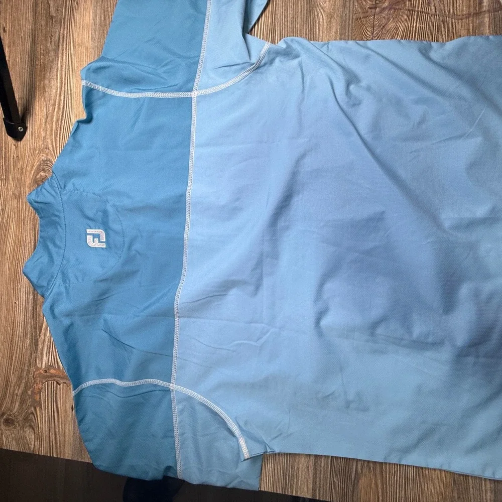 FootJoy FJ Mens Blue Quarter Zip Golf Pullover Lightweight Jacket Large